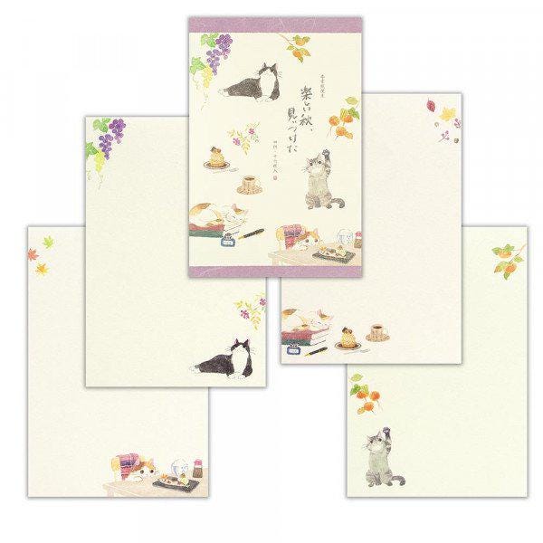 Letter Writing Set Nekorobi - Happy Autumn A