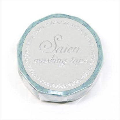 Saien Foil Series Silver Foil Washi Tape  - Raindrops