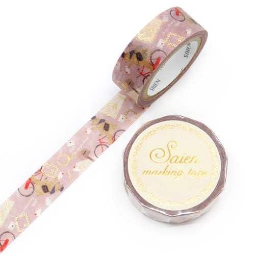 Saien Foil Series Silver Foil Washi Tape  - Letters