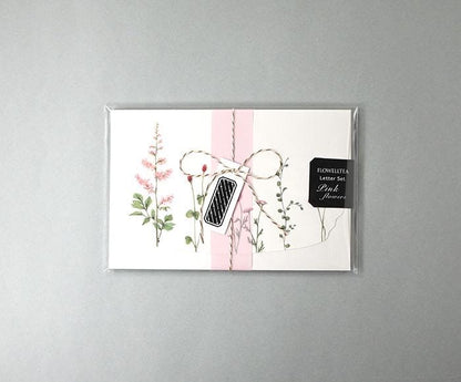 Flowelltea Series Writing Letter Set - Pink Flowers (Veil version)