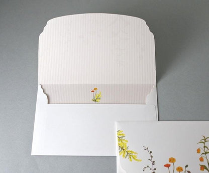 Flowelltea Series Writing Letter Set - Yellow Flowers (Veil version)