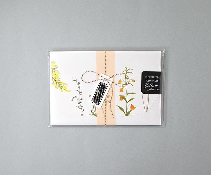 Flowelltea Series Writing Letter Set - Yellow Flowers (Veil version)