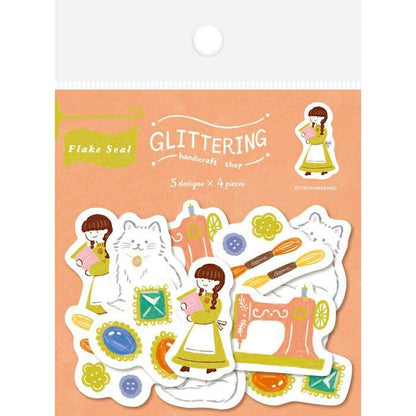 Japanese Washi Flake Sticker Bag Autumn Series - Glittering