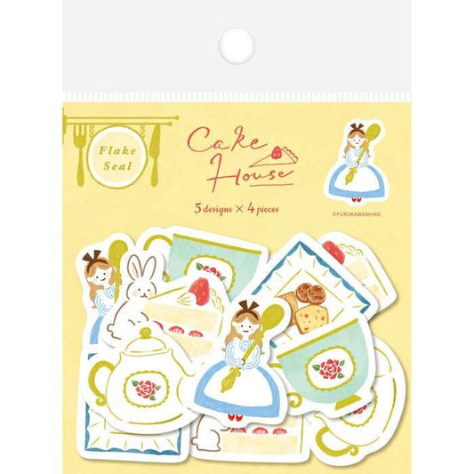 Japanese Washi Flake Sticker Bag Autumn Series - Cake House