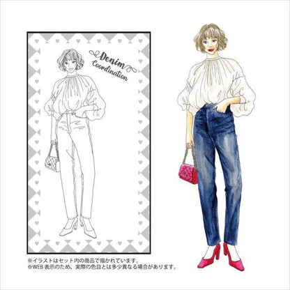 ZIG Watercolor illustrations Atsuko Kikuchi Selection 8 Color Set -  Denim