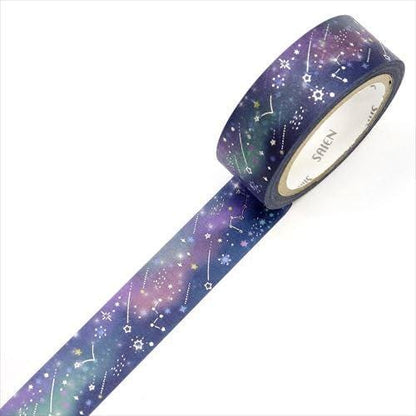 Saien Foil Series Silver Foil Washi Tape  - Planetarium