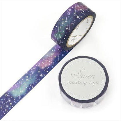 Saien Foil Series Silver Foil Washi Tape  - Planetarium