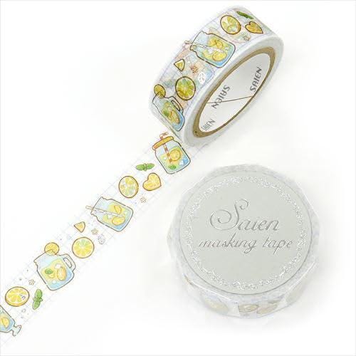 Saien Foil Series Silver Foil Washi Tape  - Lemonade