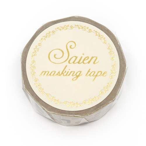 Saien Foil Series Silver Foil Washi Tape  - Coffee