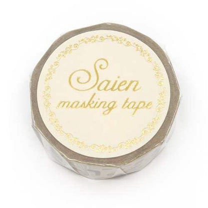 Saien Foil Series Silver Foil Washi Tape  - Coffee