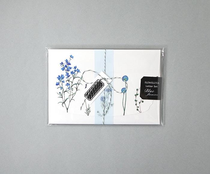 Flowelltea Series Writing Letter Set - Blue Flowers (Veil version)