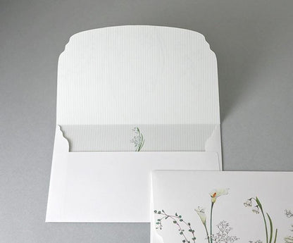 Flowelltea Series Writing Letter Set - White Flowers (Veil version)