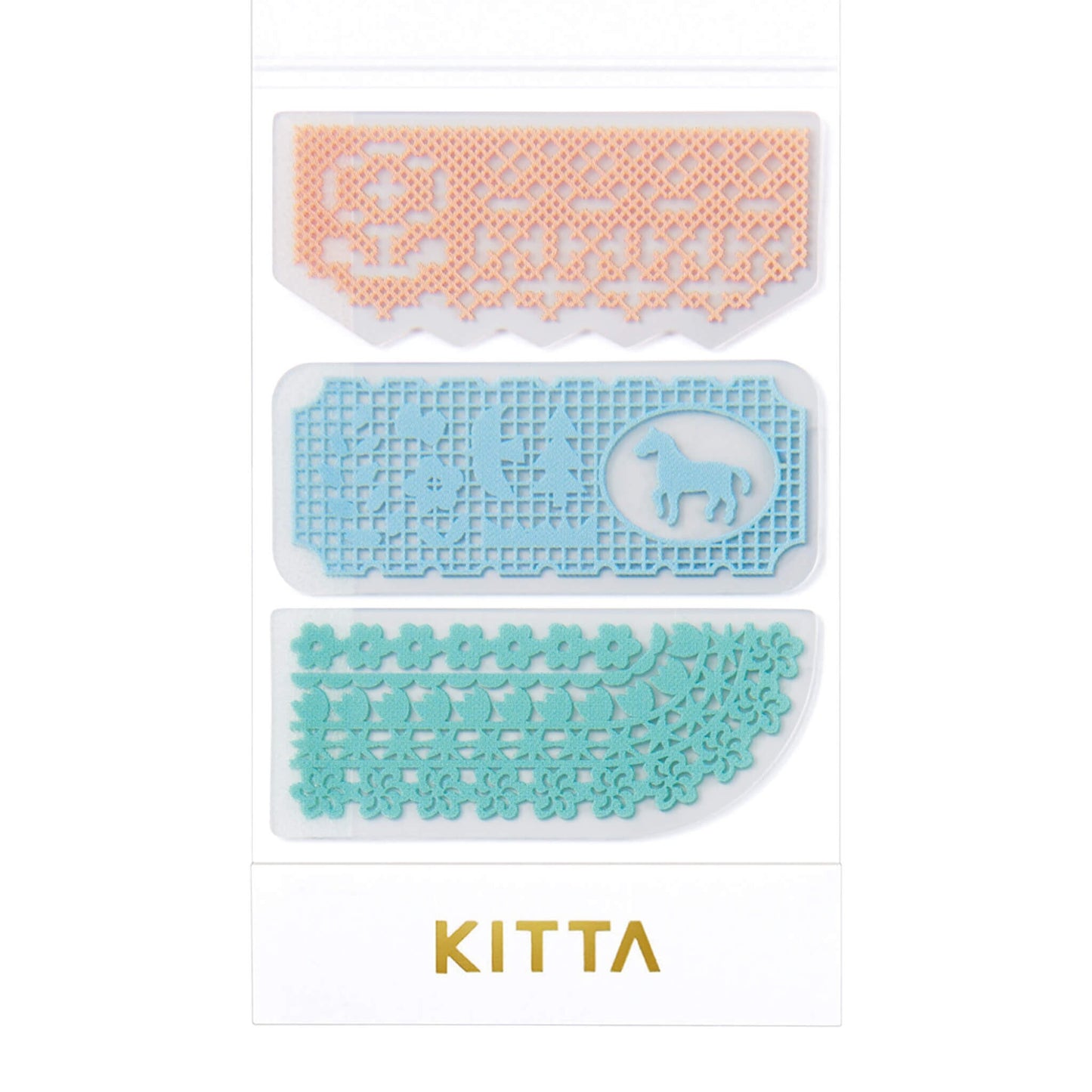 Hitotoki KITTA Clear Series PET Die Cut Portable Sticker - Lace