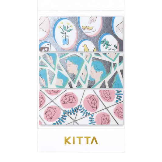 Hitotoki KITTA Wide Series Silver Foil Portable Sticker - Mirror