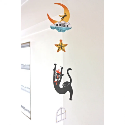 Hanging Mobile Series designed by Black Neko Design - The Black Cat Catching Stars