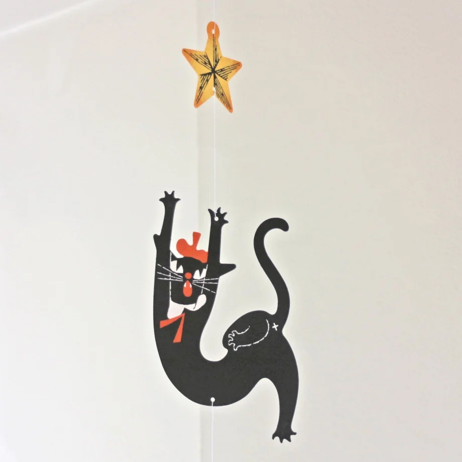 Hanging Mobile Series designed by Black Neko Design - The Black Cat Catching Stars